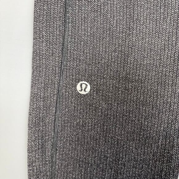 Lululemon Size 12 Gray Herringbone Leggings Pockets Stretch Workout - Picture 8 of 11